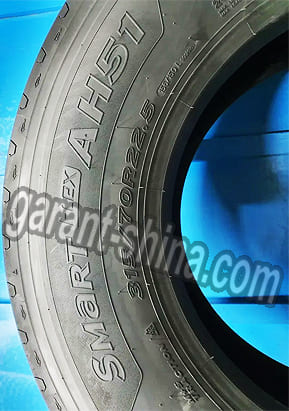 Hankook AH51 Smart Flex (рулевая) 315/70 R22.5 156/150L 20PR - Фото Модели шины и размера на боковине